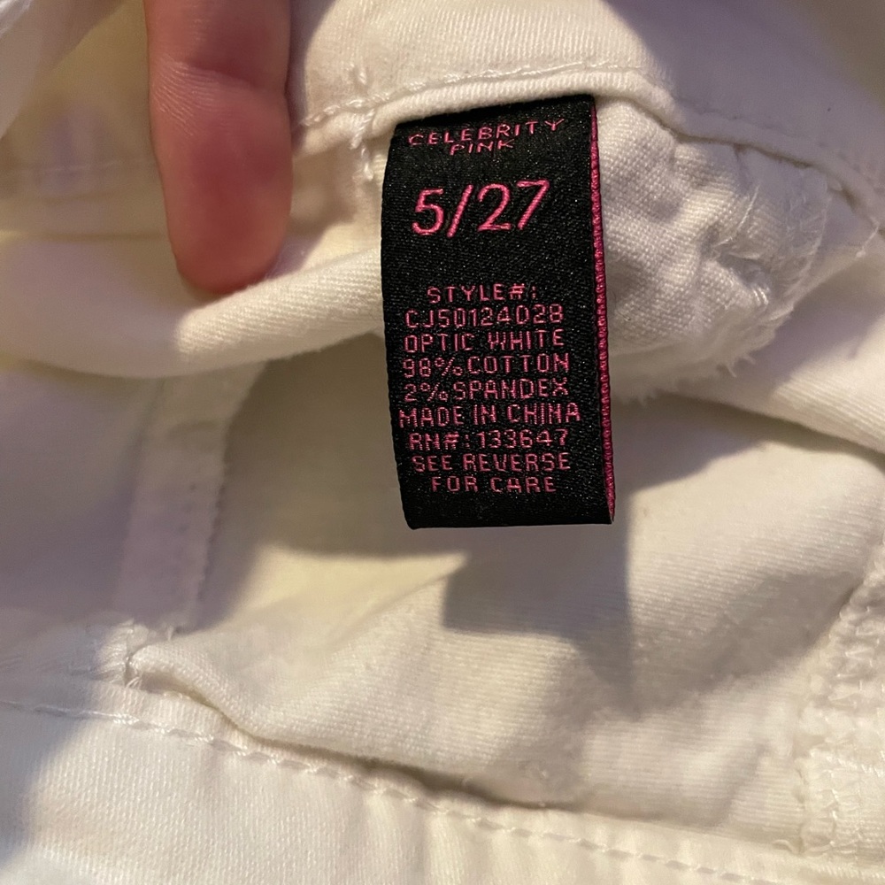 celebrity pink white shirt
